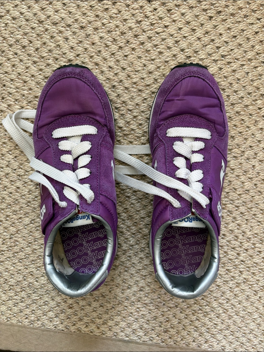 kangaROOS Purple and White Women's Sneakers - Picture 5 of 7